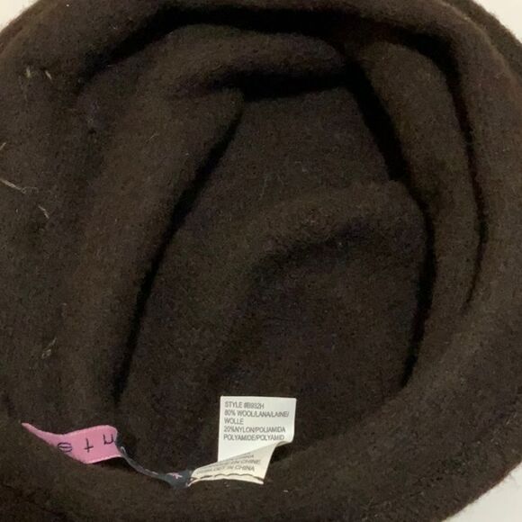 Betmar NY Brown Ruffle Wool Blend Bucket Hat - Picture 3 of 7
